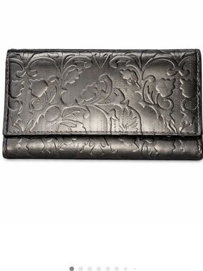 Patricia Nash Silver Embossed Leather Tri-Fold Wallet with‎ Card Slots